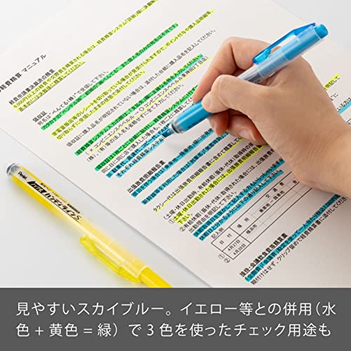 Pentel Handy Line Knock S pointe retractable biseautee bleu ciel lot de 10 - 3