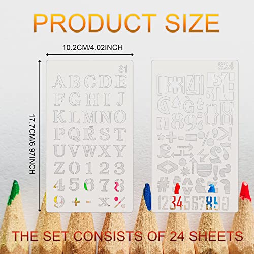 BLMHTWO 24 stencil per lettere, per artigianato