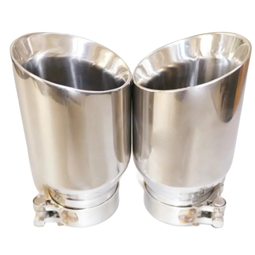 Rura wydechowa samochodu 1 sztuka 304 stal nierdzewna uniwersalna końcówka układu wydechowego + wydechu samochodowego(63MM IN 89MM OUT)