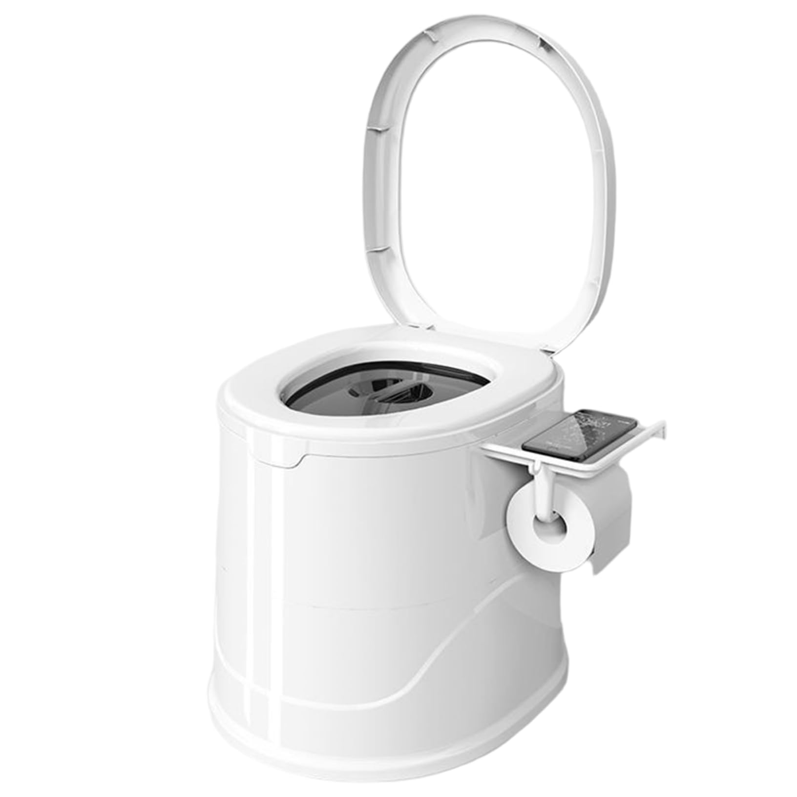 Toilettes portables de camping pour adulte avec seau amovible blanc