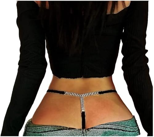 Tanga tanga ropa interior sexy cintura vientre cadena cuerpo joyería ropa interior para mujer