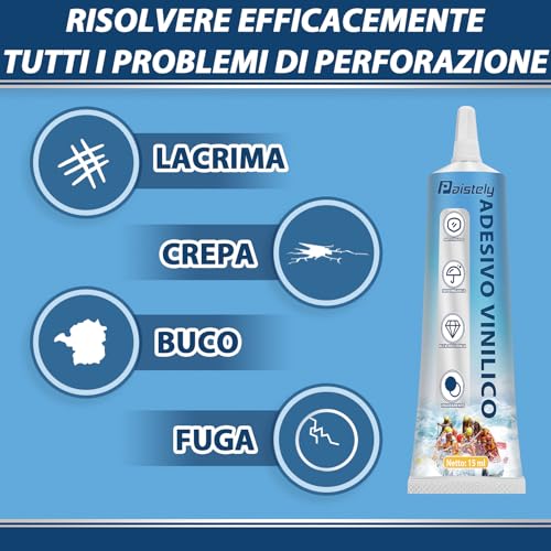 Pool-Reparaturset, hochfester, wasserdichter Poolflicken, transparente und langlebige Poolreparatur, geeignet für die Reparatur verschiedener aufblasbarer Geräte (15 * 2 ml)