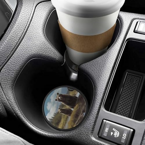 Portavasos para Auto de Madera con Diseño Oso 2 Pzas miniatura 6