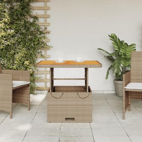 Table réglable en hauteur 40/71 cm pliable et extensible en polyrotin - 4