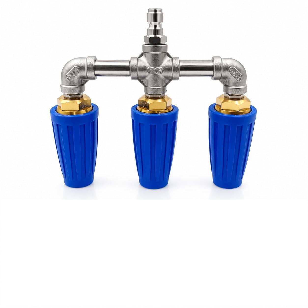 Turbo Nozzles for Pressure Washer, 3-in-1 Power Washer Turbo Nozzle with 1/4" Quick Connect, 360° Rotating Turbo Nozzle Tip- 4000 PSI, 4-6 GPM, 2.0 Orifice