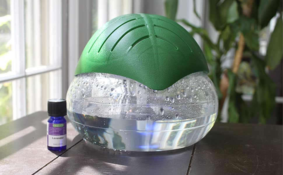 Carepure Water base Air Purifier and Revitliser | Aroma Diffuser Air Revitalizer with Monochrome Light (Leaf Shape) (Green) 3