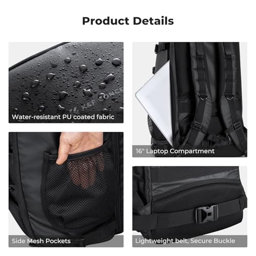 Image of K&F CONCEPT Camera Backpack,Camera Bags for Photographers 30L Large Capacity with Raincover and 16 Inch Laptop Compartment Compatible for Canon /Nikon /Sony /DJI Mavic Drone Travel