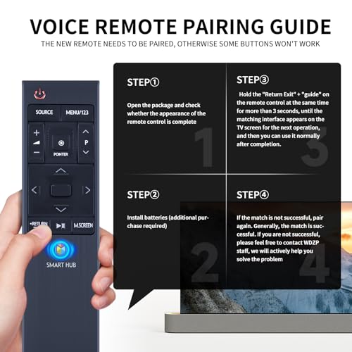 Télécommande vocale BN59-01220D avec reconnaissance Smart TV 4K - 4
