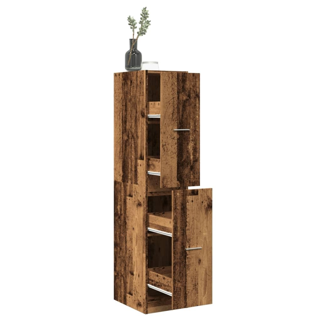 vidaXL Armadietto da Farmacia Legno Vecchio 30x41x144,5 cm Truciolato, Mobile da Farmacia, Arredamento da Farmacia, Mobile con cassetti da Farmacia