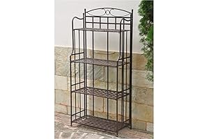 Pemberly Row Outdoor Iron Bakers Rack: the Ideal Fusion of Functionality and...