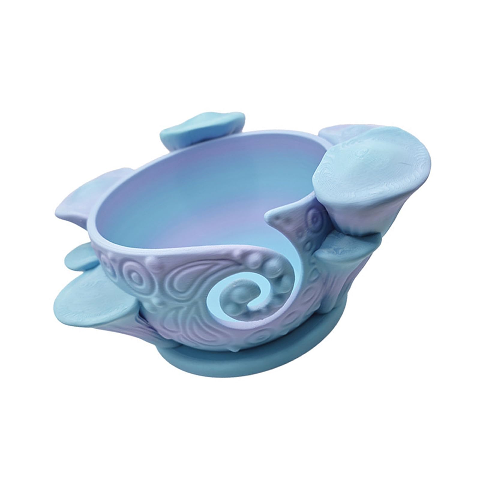 Kaeltsyn 3D Printed Yarn Bowl with Carved Holes Knitting Tool Organiser Container for Knitting Weaving Crochet Craft Project Colorful Thread Storage