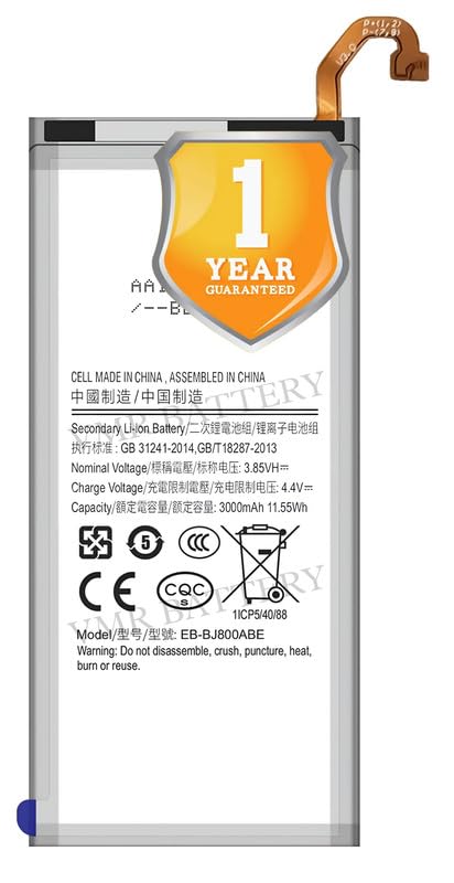 Image of Original EB-BJ800ABE Battery Compatible for Samsung Galaxy A6 (2018) SM-A600F | J6 (2018) SM-J600F | On6 (SM-J600GF) - (3000mAh) - 1 Year Warranty K7