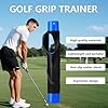 Golf Grip Trainer – Correct Hand Placement Training Aid to Improve Swing Consistency & Muscle Memory, Easy-On Golf Practice Tool # Grey