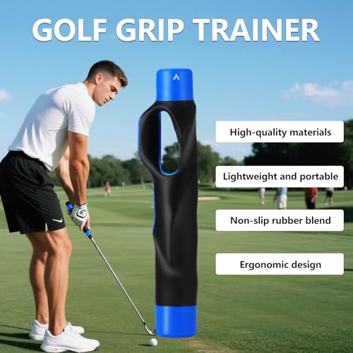 image for tzvvi Golf Grip Trainer – Correct Hand Placement Training Aid to Imp