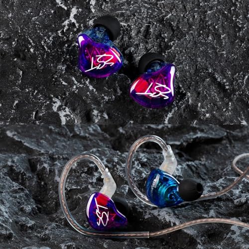 Image of Sounce HiFi KZ ZST Colorful Hybrid Balance Armature with Dynamic in-Ear Earphones Stereo Headphones | 18 Ohms Impedance | High-Resolution Sound | Stylish Colorful Nomic Design