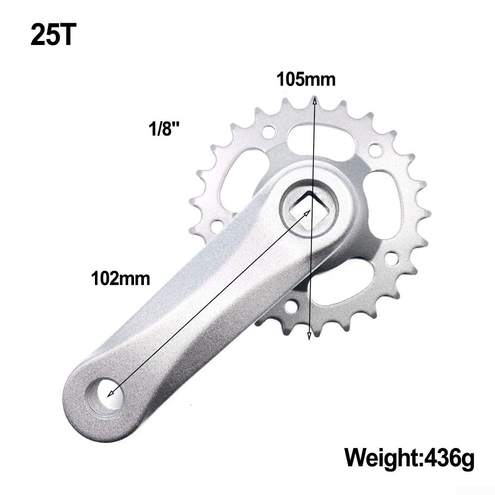Pédalier Vélo 42 Dents – 170 Mm, Trou Carré, Alliage D'aluminium, Noir, 735 G – Compatible Fixie, VTT, Route, électrique