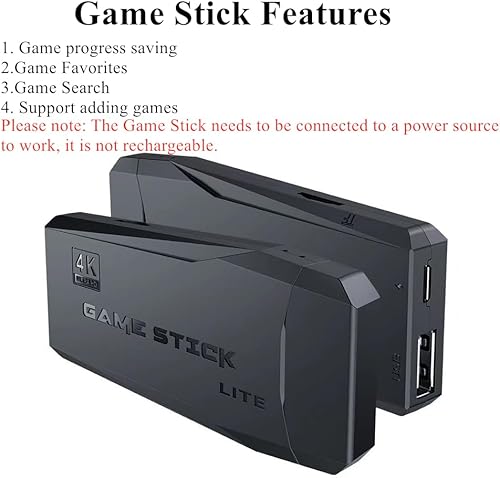 Miniatura 2 de Palo de juego retro con 2 controladores inalámbricos, consola de videojuegos Plug and Play compatible con la mayoría de los juegos clásicos de