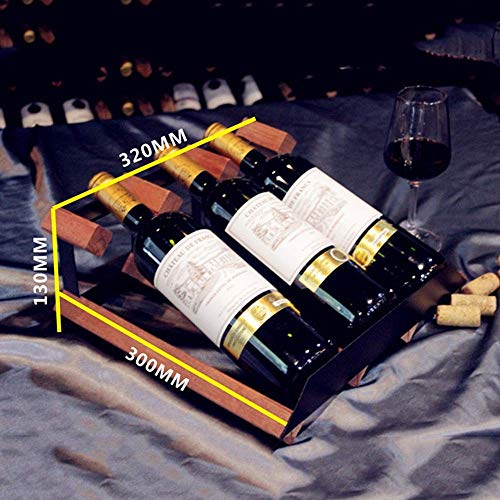 Soporte para botellas apilable 3 niveles color marrón miniatura 4