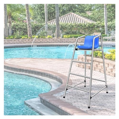 Heavy Duty Outdoor Chairs - 47.2in/59in/71in High Life Guard Chair, Lifeguard Stand with ABS Comfortable Seat for Patio Beach, Tall Lifeguard/Deck Chairs Outdoor for Adults Kids(78x92x150cm/30.7x36.2x