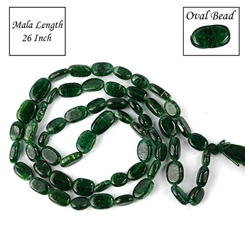 Image of Natural Oval Crystal Beads Mala Necklace Collection for Men & Women, Reiki Energized Gemstone Jewellery for Meditation, Mindful Living, Spiritual Decor & Everyday Fashion Styling