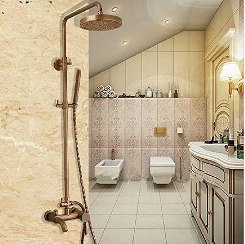 Robinet de baignoire laiton antique Gowe : colonne de douche murale rétro haut de gamme