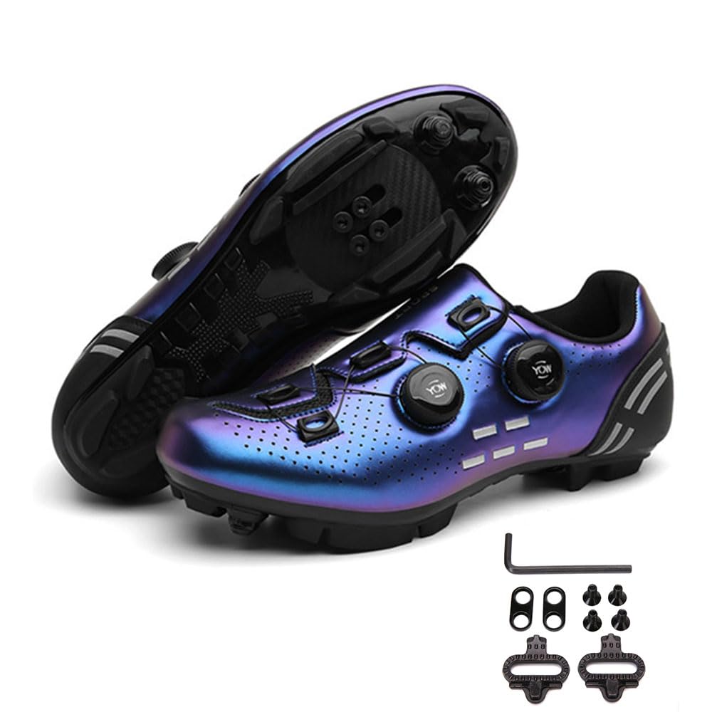 Zapatilla de Ciclismo Hombre Mujer, Zapatillas Carretera MTB Compatibles SPD Lock System