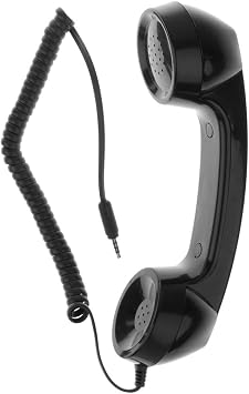 Soft Touch External C3.5 Mm Phone Handset Speaker Phone, Black