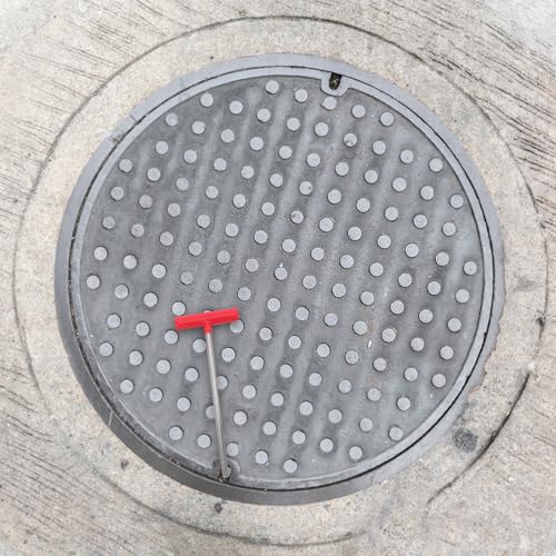Gancho para Tapas de Alcantarilla Antideslizante y Resistente de Acero Inoxidable STOBAZA 7
