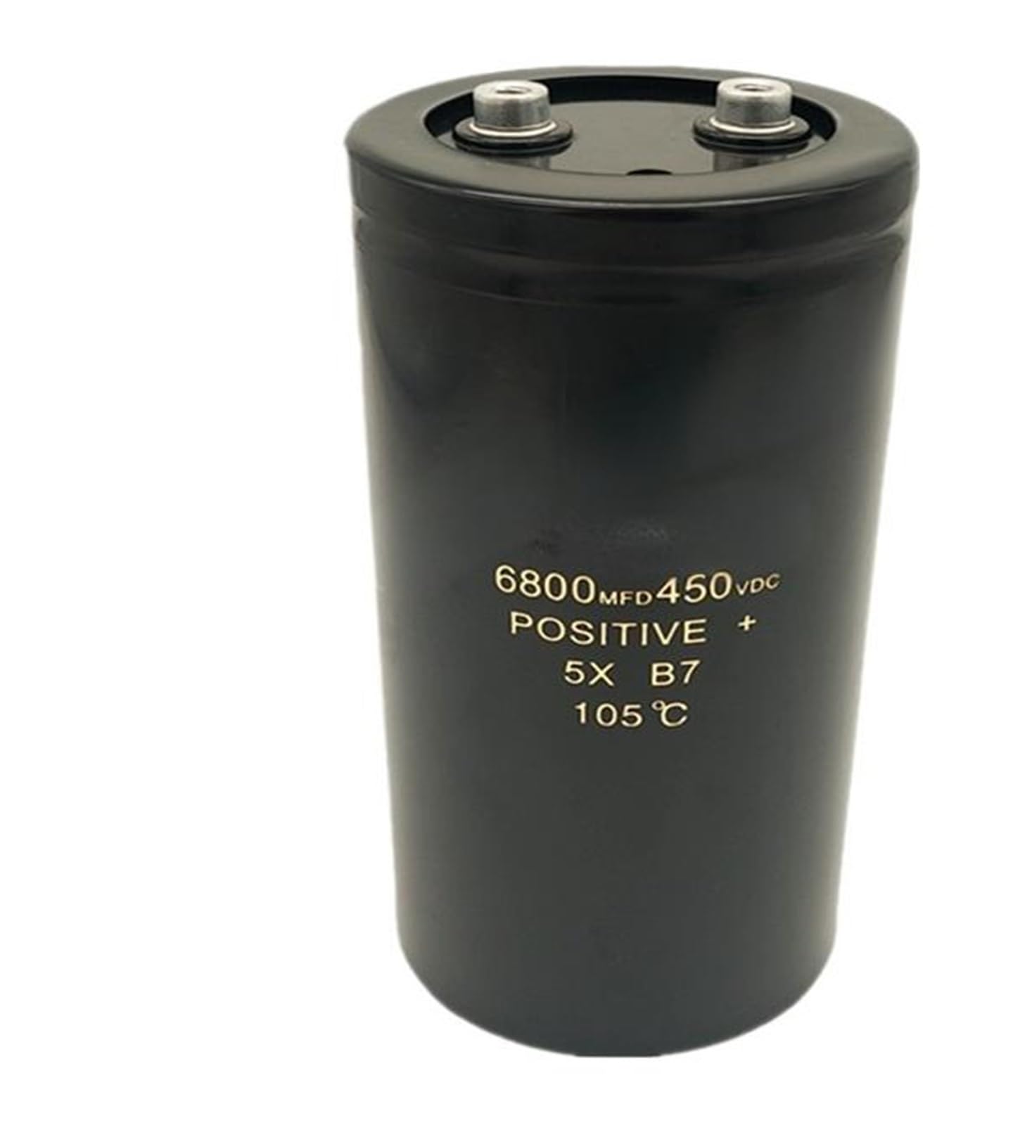 Condensateur électrolytique 450VDC 6800MFD pour filtrage industriel haute tension 75x130mm