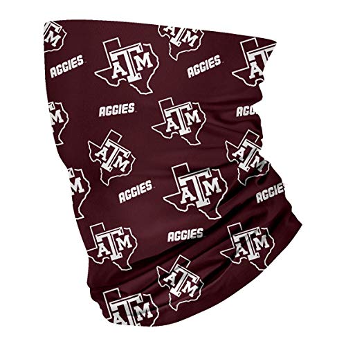 Texas A&M Aggies Neck Gaiter All Over Logo Maroon