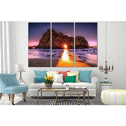 Cuadro impreso en lienzo de 3 paneles ZELLART 210x140 cm decoración de pared