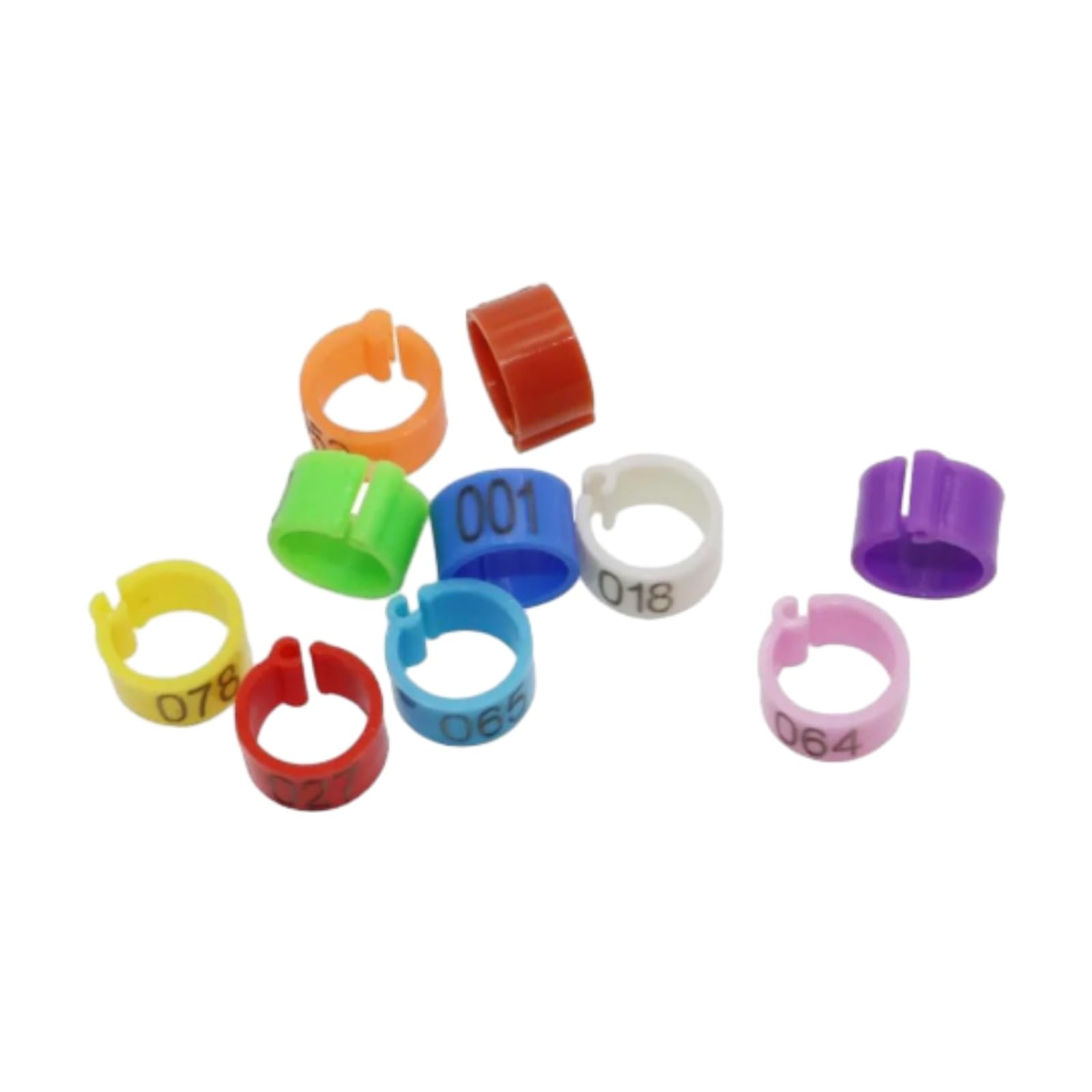 100Pcs 2.7mm/3mm/4mm/4.5mm/5mm Plastic Clip Bird Foot Ring for Small Dove Pigeon Parrot Leg Band