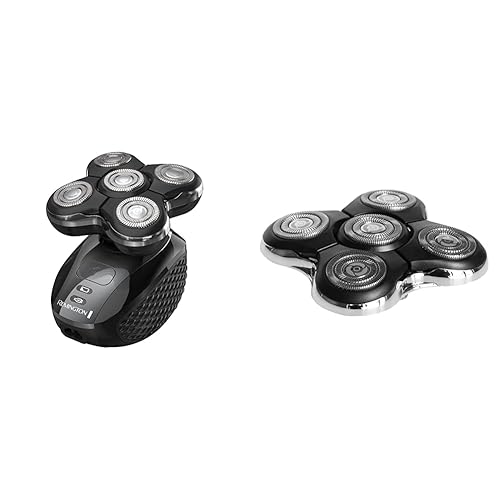 Paquete de afeitadoras Remington Balder Pro para hombres calvos, afeitadora de calavera inalámbrica, 100% impermeable para afeitado en húmedo y