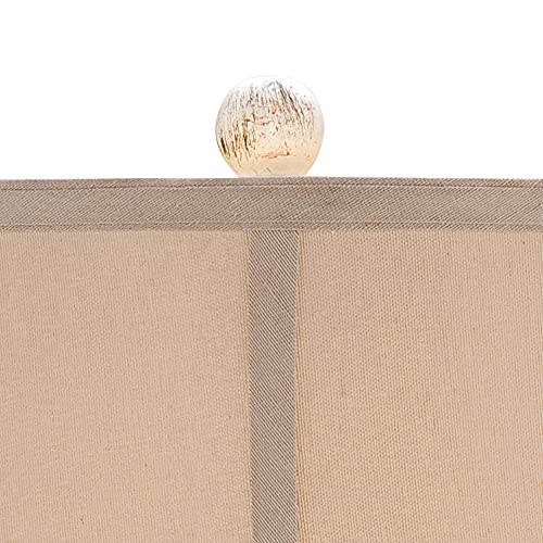 Regency Hill Isabella Country Cottage Jar Accent Table Lamp Rustic 27" Tall Ivory Ceramic Milk Crackle Beige Bell Shade Decor For Living Room Bedroom House Bedside Reading (Colors May Vary) #TOP2