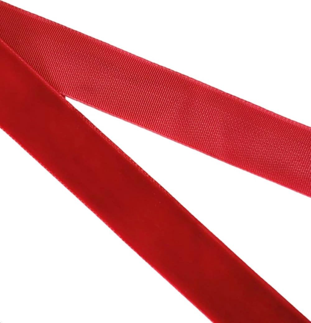 Forty Wing 10 Meter Red Velvet Ribbon for Christmas Home Decoration Item Gift Wrapping Bow Making Wreath DIY Crafts (Red) 1
