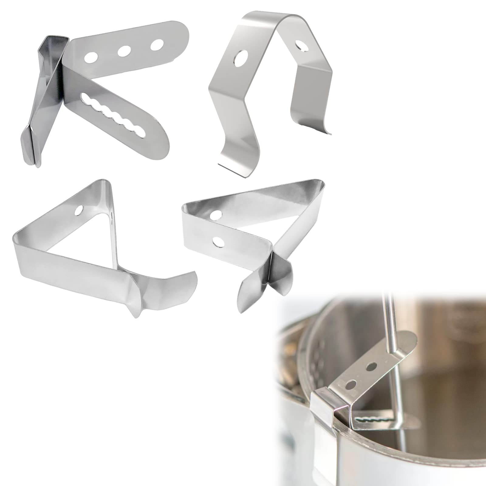 Amazon | nalaina 温度計ホルダー 温度計固定クリップ (4個セット