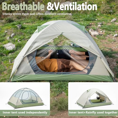 Carpa para camping ligera para 2 personas BISINNA miniatura 2
