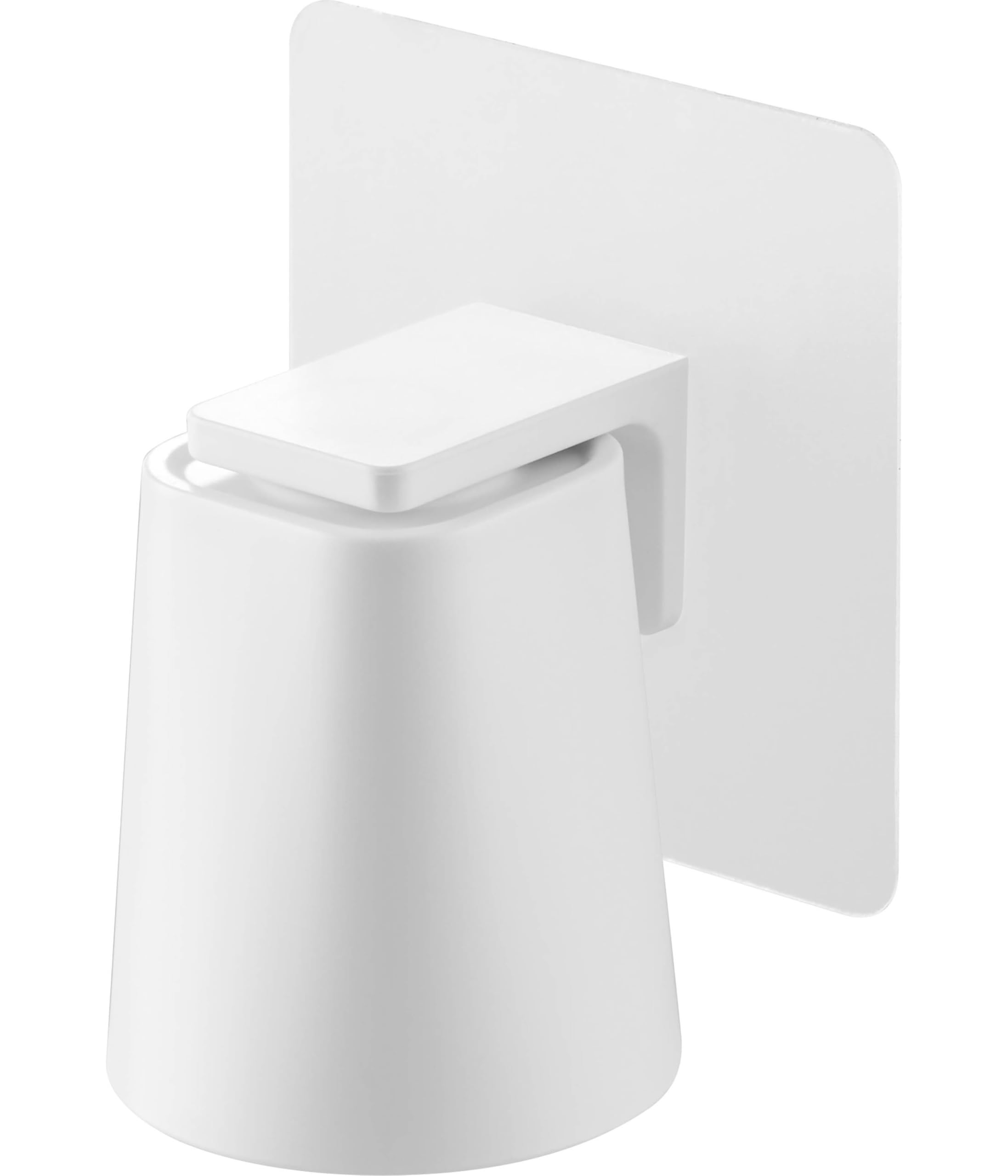 Yamazaki (Yamazaki) Film Hook Magnet Mouthwash Tumbler White Tumbler: W5×D5×H5.5cm Tower Tower Floating Storage Cup Mini 10131 : Home & Kitchen