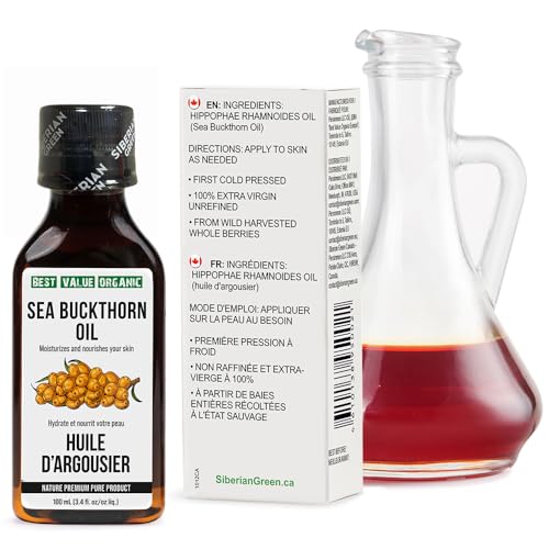 Best Value Organic Sanddornöl, Teelöffel, 100 ml Sibirisches unraffiniert kaltgepresst roh