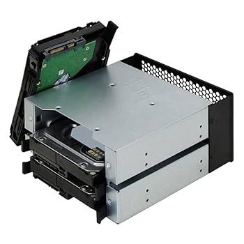 Alumnum 4x 2.5" HDD Cage Rack Hard Drver Tray Hard Drve Cage Adapter
