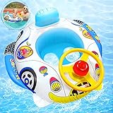 🚓 [Detalles de tamaño] Diámetro interior del anillo de natación del coche de policía: 24 cm; Diámetro exterior: 60 cm, lo que hace que el anillo de natación de la pierna del bebé sea más grande y hace que el bebé se sienta más cómodo.Personas aplicables: niños menores de 5 años.
