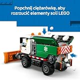 LEGO City Pług śnieżny, zabawka dla dziecka z funkcją rozsypywania soli i minifigurką kierowcy, klocki dla dzieci, pomysł na prezent dla 6-latka, dla chłopca i dziewczynki na urodziny 60490