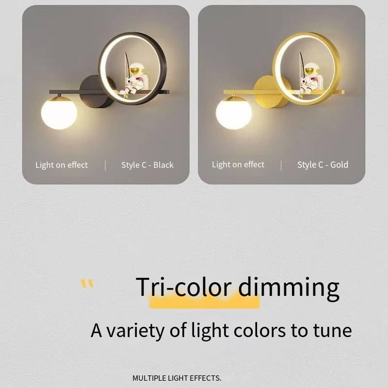 Astronaut Children Room Wall lamp led Bedside Wall lamp Wedding Room Living Room Background Wall lamp Creative Starry Sky