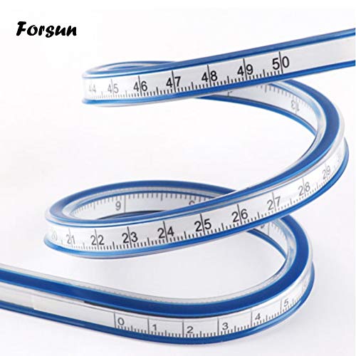 24 Inch (60Cm) Flexible Curve Ruler Flex Design Rule, Ideal For Use: Engineering Drawing, Design Graphics, Garment Design, All Kinds Of Painting #TOP6