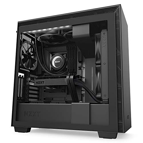 NZXT H710i - ATX PC Gaming Case - RGB LED & Smart Fan Control - Tempered Glass - Water-Cooling Ready - Matte Black