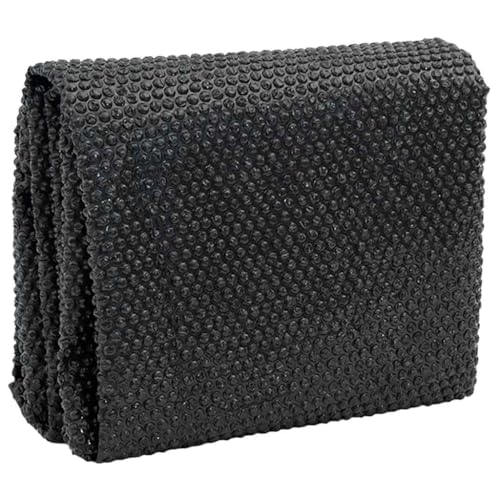 vidaXL Black PE Pool Cover - Solar Heating Cover with PE Bubbles, Increases Pool Temperature, Reduces Chemical Usage, Fit-to-Size with 288.2