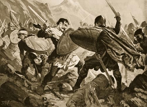 Pintura clásica para regalo exclusivo, lienzo histórico de la batalla de Velbaz en 60x90cm