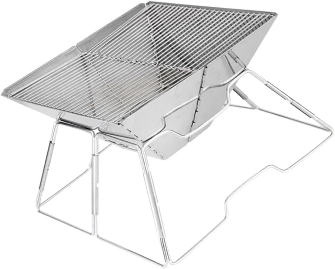 Mipcase Portable Camping Grill Professional Folding Barbecue Rack Wear-resistant Folding Grill for Outdoor Hiking and Camping