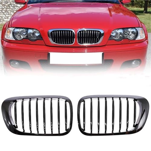 Parrilla de panal de abeja para BMW Serie 3 E46 2 puertas cromo 2