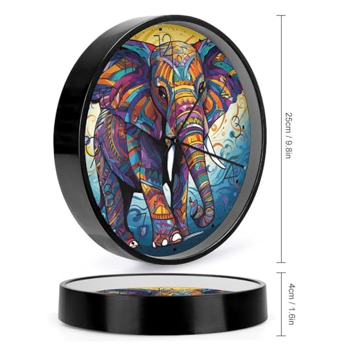 Horloge murale éléphant colorée idée cadeau originale pour la maison - 3